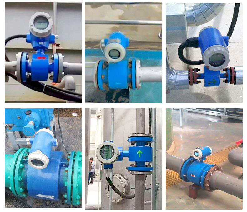 污水電磁流量計現場安裝使用圖